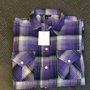 Victoria’s Secret purple plaid shirt